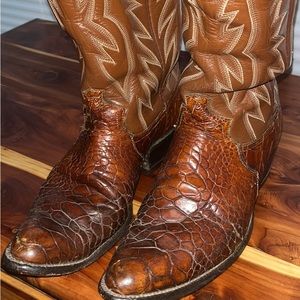 Justin Boots Size 8 Sea Turtle